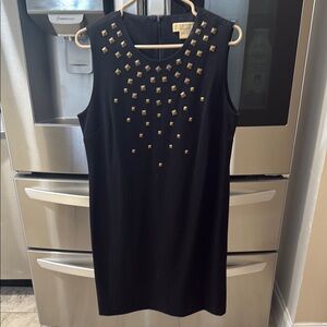 Black Studded Sleeveless Dress